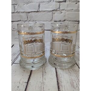 Vintage Culver Brand Saloon 22k Gold Beer Mug Set Of‎ 2